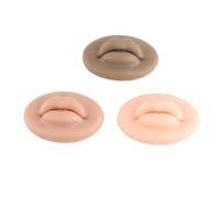 OKOVO 3Pcs Fake Lips,3D Fake Lips Silicone Permanent Makeup Skin Practice for ing Artists Beginners,3D Silicone Lips for Makeup Practice