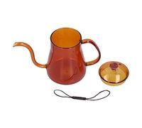 OKOVO Bouilloire à café en verre 600ML, bouilloire goutte à goutte à longue buse pour la cuisine de la maison (Café)