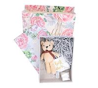 OKOVO - Coffret Cadeau d'anniversaire, poupée Ours en Peluche, Coffret Cadeau pour fête de Mariage, Anniversaire, fiançailles