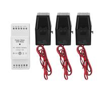 OKOVO Compteur d'énergie intelligent WiFi avec 3 transformateurs de courant à pince 200 A, 3 phases, 4 fils, KWh, compteur d'énergie pour système solaire photovoltaïque 90-250 VAC