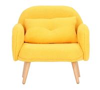 OKOVO Dollhouse Canapé 1:12 Échelle Conception Simple Style Moderne Maison de Poupée Meubles Miniatures (Jaune)