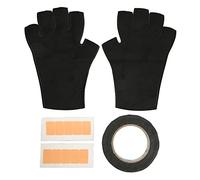 OKOVO - gants de manucure sans doigts, avec bande autocollante, soins de la peau, doux, respirants, confortables, protection UV