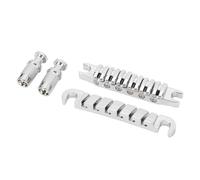 OKOVO Guitare Split Bridge Zinc Alliage Réglable individuellement 7,4 mm String de guitare à travers le pont remplacement LP Guitare électrique (Argent)