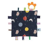 OKOVO Infant Comfort Towel Cute Patterans Soft Velvet Silicone Teether Baby Saliva Towel (Modèle de Ciel étoilé)