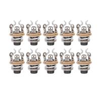 OKOVO Jack de Guitare 1/4 de Pouce Multi Touch Dual Tension Grounds Doudal Positive Tips Guitar Mono Jack 10 PCS pour Les Musiciens Améliorez en Alliage en Alliage en Acier Copper 1/4