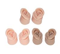 OKOVO Modèle d'oreille en Silicone 3 Paires, modèle Flexible Doux à Gauche et Droit Faux perçage de l'oreille Pratique de différentes Couleurs de Peau modèle d'oreille Humaine