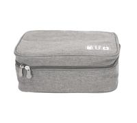 OKOVO Sac de Chargeur de câble de câble de données de Grande capacité Premium Electronic Accessory Storage Case Mobile HDD HDD Power Cordial Organisateur (Gris)