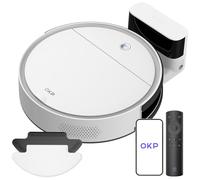 OKP Aspirateur Robot, Robot Aspirateur Laveur 3 en 1, Mince Silencieux Connecté WiFi/Bluetooth/Alexa/App, Auto-Charge, 120min d'Autonomie, Idéal pour Poils d'animaux Sols Tapis, K5B