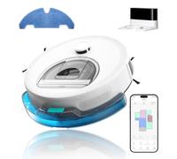 OKP L6 Aqua Robot Aspirateur Laveur 3 en 1, Navigation Laser dToF, 6000 Pa, 150 Min, Évitement d'obstacles PSD, Cartographie, Zones Virtuelles, WiFi 2.4G/5G, Idéal pour sols, Tapis et Poils d’Animaux