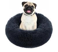 OKPOW Lit pour Chien Petits Donut - Panier Rond Doux et Moelleux pour Chiots - Coussin Chat Anti-Anxiété Confortable - Niche pour Chien en Peluche Lavable