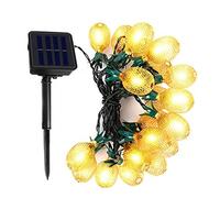 OKQYIMAQQ Guirlande lumineuse solaire en forme d'ananas pour l'extérieur, 6 m, 30 LED, étanche, 8 modes pour jardin, cour (blanc chaud)