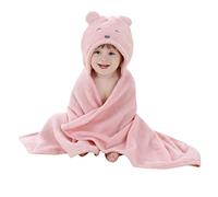 OKSakady Robe de Chambre Polaire Enfant Peignoir Sortie de Bain à Capuche Animaux pour Bébé Cape de Bain Flanelle Microfibre