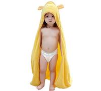 OKSakady Robe de Chambre Polaire Enfant Peignoir Sortie de Bain à Capuche Animaux pour Bébé Cape de Bain Flanelle Microfibre