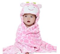 OKSakady Robe de Chambre Polaire Enfant Peignoir Sortie de Bain à Capuche Animaux pour Bébé Cape de Bain Flanelle Microfibre