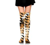 Oksalesocks T-Rex Chaussettes Hautes pour Femme et Fille 65 cm Noir Taille Unique