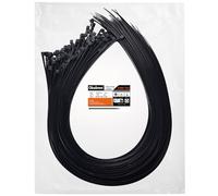 Oksdown 1500 mm x 9,0 mm Collier de Serrage Plastique Noir Serre Câbles Longs Rilsan Ultra Solides Résistant aux UV Attache Câble Lot de 100 Pièces