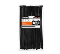 Oksdown 200 mm x 7,6 mm Collier de Serrage Plastique Noir Serre Câbles Longs Rilsan Ultra Solides Résistant aux UV Attache Câble Lot de 100 Pièces