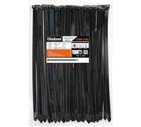 Oksdown 300 mm x 12,0 mm Collier de Serrage Plastique Noir Serre Câbles Longs Rilsan Ultra Solides Résistant aux UV Attache Câble Lot de 100 Pièces