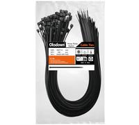 Oksdown 500 mm x 7,6 mm Collier de Serrage Plastique Noir Serre Câbles Longs Rilsan Ultra Solides Résistant aux UV Attache Câble Lot de 100 Pièces