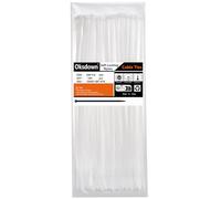 Oksdown Collier de Serrage en Nylon 200 mm × 3,6 mm Attache Câble Plastique Rilsan Serre Câbles, Blanc, Lot de 100 Pièces