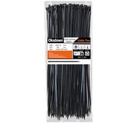 Oksdown Collier de Serrage en Nylon 300 mm × 3,6 mm Attache Câble Plastique Longue Rilsan Serre Câbles, Noir, Lot de 100 Pièces