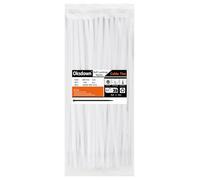Oksdown Collier de Serrage en Nylon 300 mm × 4,8 mm Attache Câble Plastique Longue Rilsan Serre Câbles, Blanc, Lot de 100 Pièces