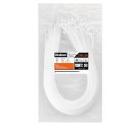 Oksdown Collier de Serrage en Nylon 500 mm × 4,8 mm Attache Câble Plastique Longue Rilsan Serre Câbles, Blanc, Lot de 100 Pièces