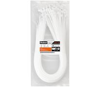 Oksdown Collier de Serrage en Nylon 600 mm × 4,8 mm Attache Câble Plastique Longue Rilsan Serre Câbles, Blanc, Lot de 100 Pièces