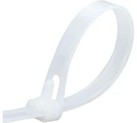 Oksdown Collier de Serrage Réutilisable en Nylon 150 mm × 7,6 mm Attache Câble Plastique Rilsan Serre Câbles Blanc Lot de 100 Pièces