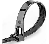 Oksdown Collier de Serrage Réutilisable en Nylon 500 mm × 7,6 mm Attache Câble Plastique Rilsan Serre Câbles Noir Lot de 100 Pièces