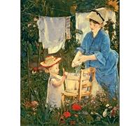 OKSEAS Image murale sur toile Affiche Decoration Murale Peinture classique Le linge d'edouard manet pour la décoration de bureau 60x90cm