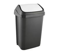 Keeeper Poubelle 25 L avec couvercle pivotant Graphite G