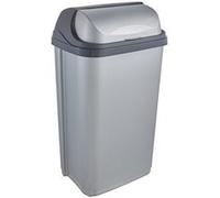 keeeper Poubelle avec Couvercle Coulissant, 50 L, Rasmus, Argent