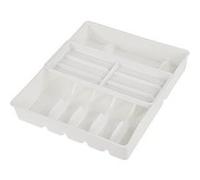 keeeper Range-Couverts avec Section pour Petits Ustensiles, 13 Compartiments, Insert de Tiroir, 38 x 42,5 x 7,5 cm, Filippa, Blanc