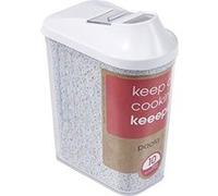 keeeper Boîte à Bec verseur, Couvercle réglable en continu, plastique , 1L, 11x6.5x19 cm, Paola, blanc