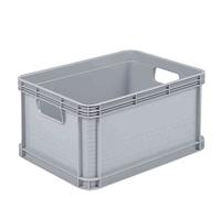 OKT Lot de 5 Caisses Boîte rangement "Robusto-Box" 20 litres L400xP300xH220 mm Gris clair