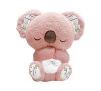 OKTAOAOO Soulagement De L'anxiété Koala Ours, Respiration Apaisante Loutre, Portable Jouet en Peluche avec Musical Et Lumières, Soulagement du Stress Jouet Animal pour Enfants Et Adultes Dormir(Pink)