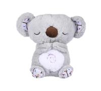 OKTAOAOO Soulagement De L'anxiété Koala, Respiration Apaisante Ours Peluche Sensorielle, Soulagement du Stress Animal en Peluche avec Musique Et Lumières, pour Adultes Et Enfants(Gray)