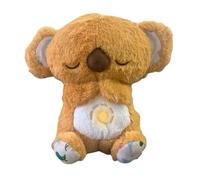 OKTAOAOO Soulagement De L'anxiété Koala, Respiration Apaisante Ours Peluche Sensorielle, Soulagement du Stress Animal en Peluche avec Musique Et Lumières, pour Adultes Et Enfants(Brown)