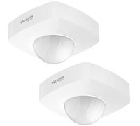 Oktaplex 2er Set Tim Détecteur de Présence 360 Degrés Détecteur de Mouvement pour Extérieur IP65 PIR Détecteur de Mouvement Blanc 230V Capteur de Mouvement