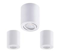 Oktaplex 3 pièces spot en saillie Lile M blanc - incl. module LED 4,8W 230V 4000K blanc chaud 80x85mm spot en saillie en aluminium orientable
