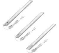 Oktaplex 3er Set Riva Lampe d'agencement cuisine LED dimmable blanc chaud 57,5cm 230V éclairage cuisine avec capteur 690lm plat lampe d'agencement sans contact 10W argent