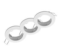 Oktaplex 3er Set Sedan Spot cadre plat pour GU 10 & modules LED - Spots de plafond 60mm mesure de trou Blanc encastré rond
