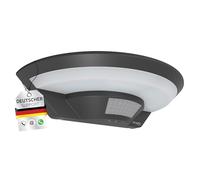 Oktaplex Ambo applique murale extérieure détecteur de mouvement LED 10W | anthracite, forme demi-ronde, 800lm, 3000K blanc chaud, IP54, 230V, pour terrasse, jardin, garage et allée, luminaire