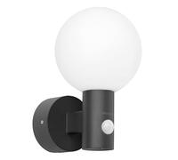 Oktaplex Bola applique murale extérieure détecteur de mouvement aluminium | anthracite, éclairage 360°, forme ronde, 15,7W, 1600lm, 3000K blanc chaud, IP65, 230V, lampe LED, pour jardin et garage