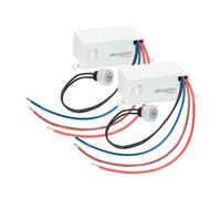 Oktaplex Jasy 2 pièces encastrées Capteur crépusculaire extérieur et intérieur Capteur de lumière IP65 Interrupteur crépusculaire Blanc 230V
