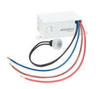 Oktaplex Jasy Capteur crépusculaire encastré extérieur et intérieur Capteur de lumière IP65 Interrupteur crépusculaire blanc 230V