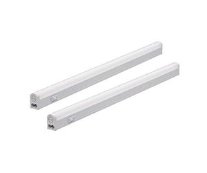 oktaplex lighting Lot de 2 Réglette LED 4W raccordable avec interrupteur RIGA Blanc chaud 3000K 28cm eclairage reglette led cuisine sous meuble