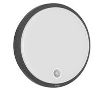 Oktaplex Lighting Plato Applique extérieure avec détecteur de mouvement 3000K blanc chaud et interrupteur à lumière permanente 1010lm LED IP65 ronde anthracite 10,5W 230V