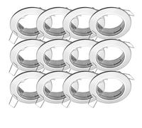 Oktaplex lot de 12 Sedan cadres encastrables plats GU10 modules LED chrome | 60mm diamètre de perçage, cadre für lampe encastrable